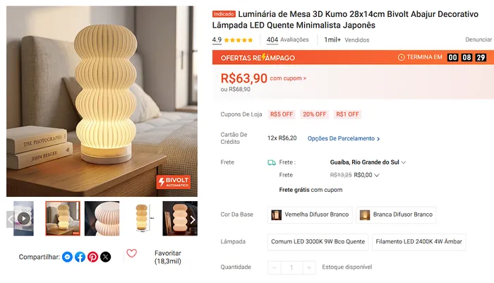 Prova de venda 1